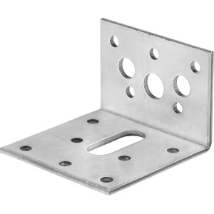 Verzinkter Winkelverbinder 60x40x60 mm für Holzkonstruktionen.