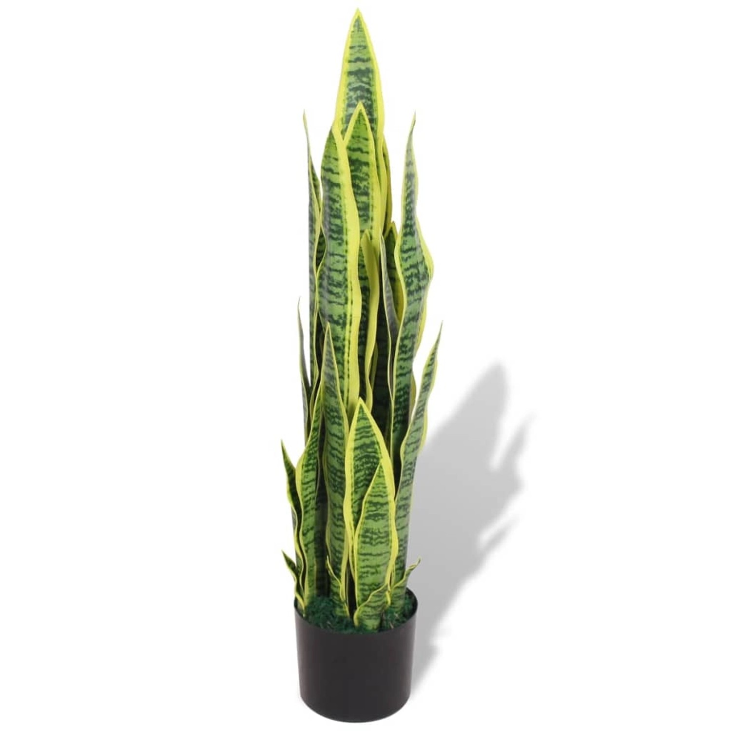 vidaXL Künstliche Sansevieria Bogenhanf mit Topf 90 cm Grün