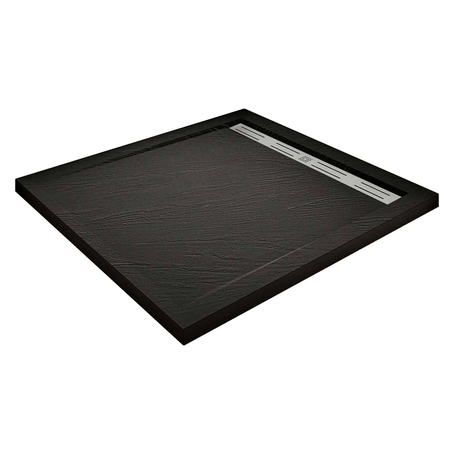 AICA 100x100x3cm Quadrat Duschtasse Schwarz Stein-Effekt Duschwanne Für Dus günstig online kaufen