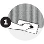 Illustration: Anbringen von Elabrick Verblender mit einer Spachtel. Schritt 1.