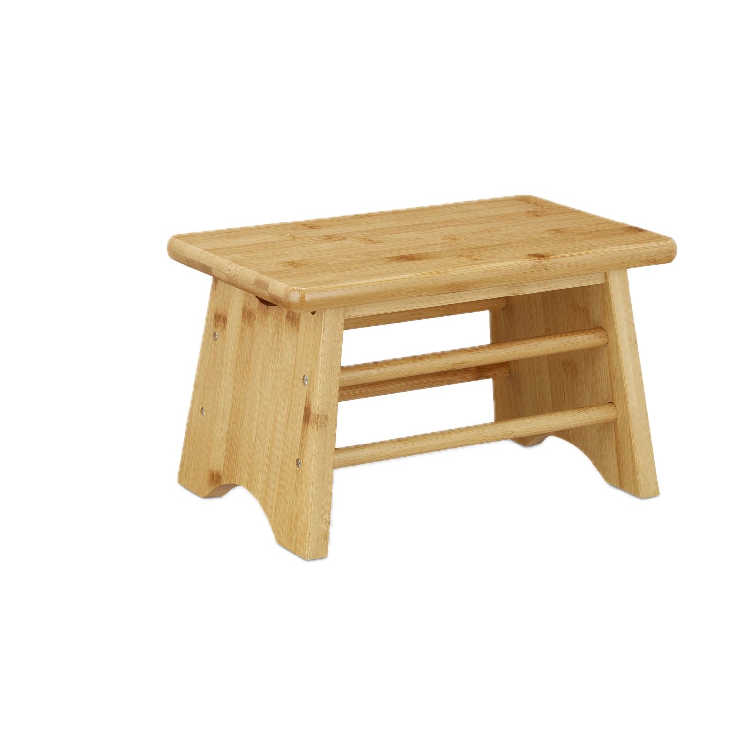 Relaxdays Fußbank Bambus Natur Stabil 20 cm x 33 cm x 21,5 cm 1,8 kg