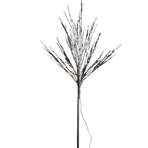 Dunkler Lichterbaum mit 450 warmweißen LEDs, batteriebetrieben, 150 cm, Weihnachtsdekoration für Innen & Außen.