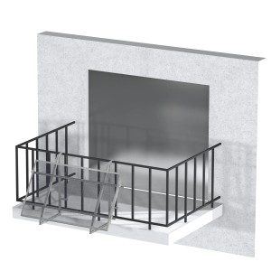 Solar U-Profil 32x16x4000 mm zur Geländerbefestigung von PV-Anlagen auf dem Balkon.