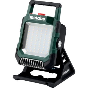 Metabo Akku-Baustrahler BSA 18 LED 4000 Solo, Akkugerät mit Tragegriff und Magnetfuß.