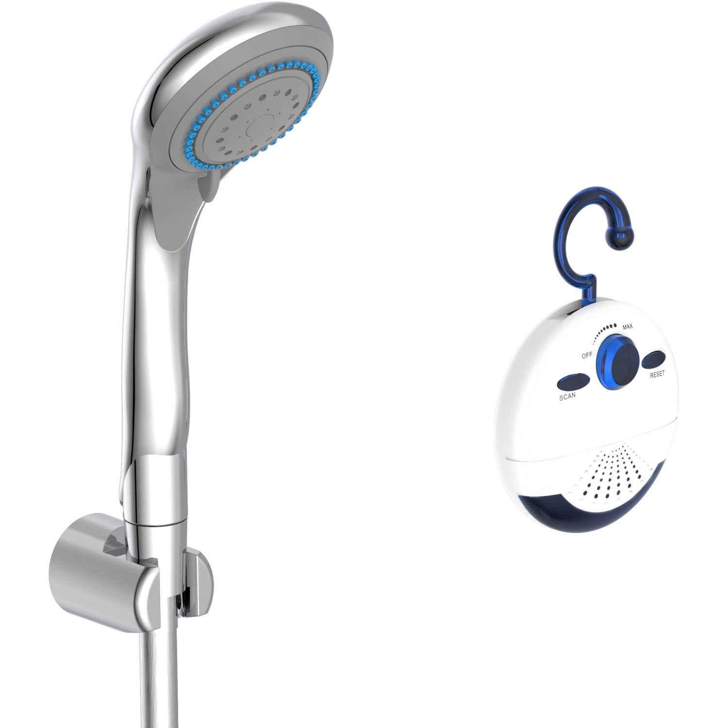 Schütte Handbrause-Set Shower & Swing mit Duschradio Chrom