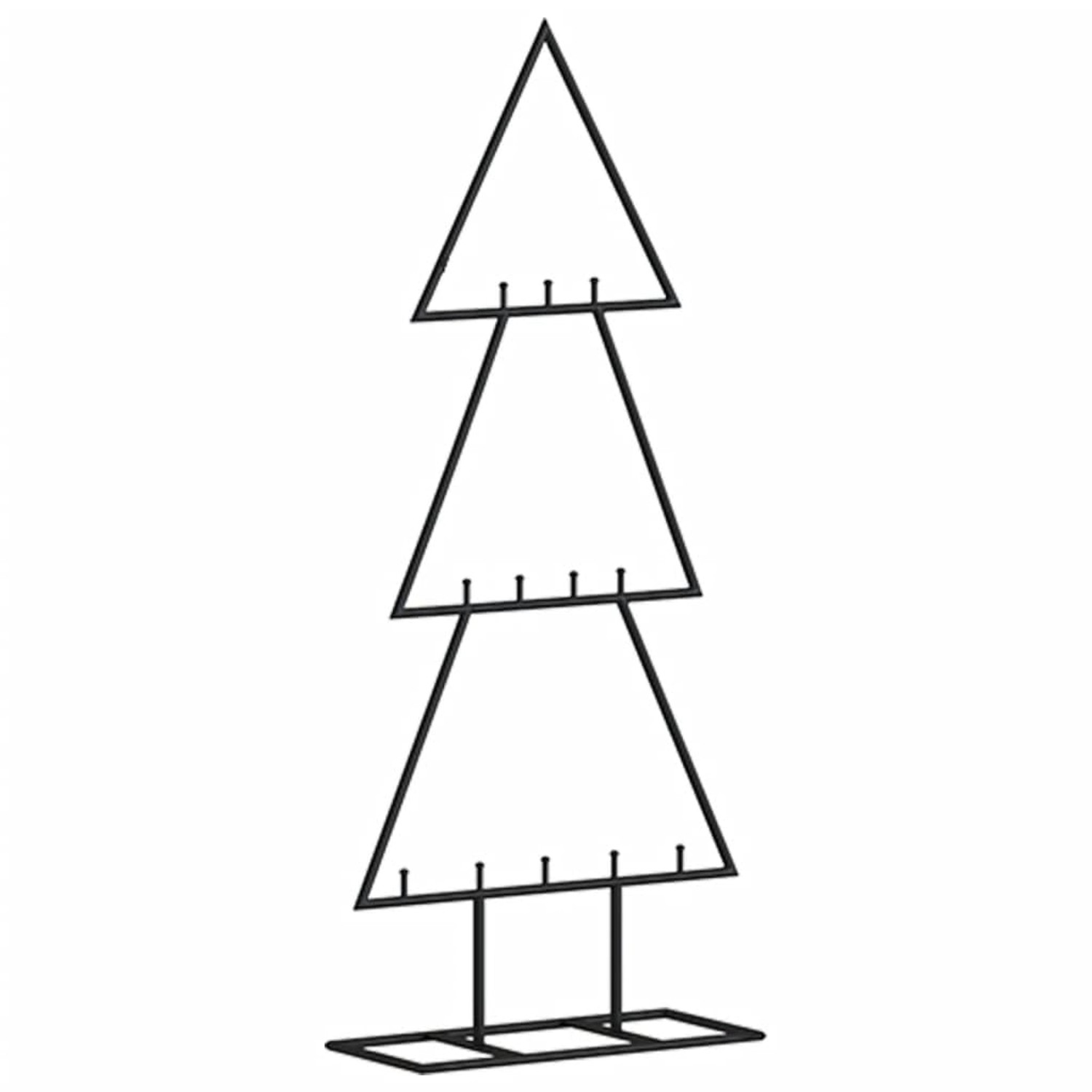 furnicato Metall-Weihnachtsbaum Deko Schwarz 60 cm