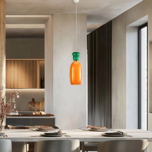 Lucande LED Pendelleuchte Fay 10020444 für Kinder Junges Wohnen in Gelb aus Glas 1-flammig Küchenleuchte