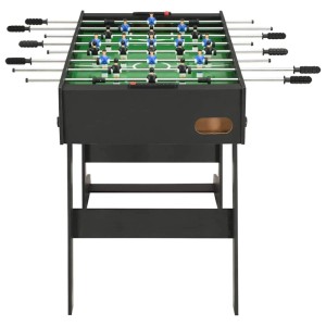 Schwarzer, klappbarer Kickertisch (121 cm) für Sport & Spiel. Inkl. Zubehör.