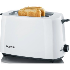 Severin AT 2286 Toaster: Weißer Toaster mit zwei Toastscheiben.