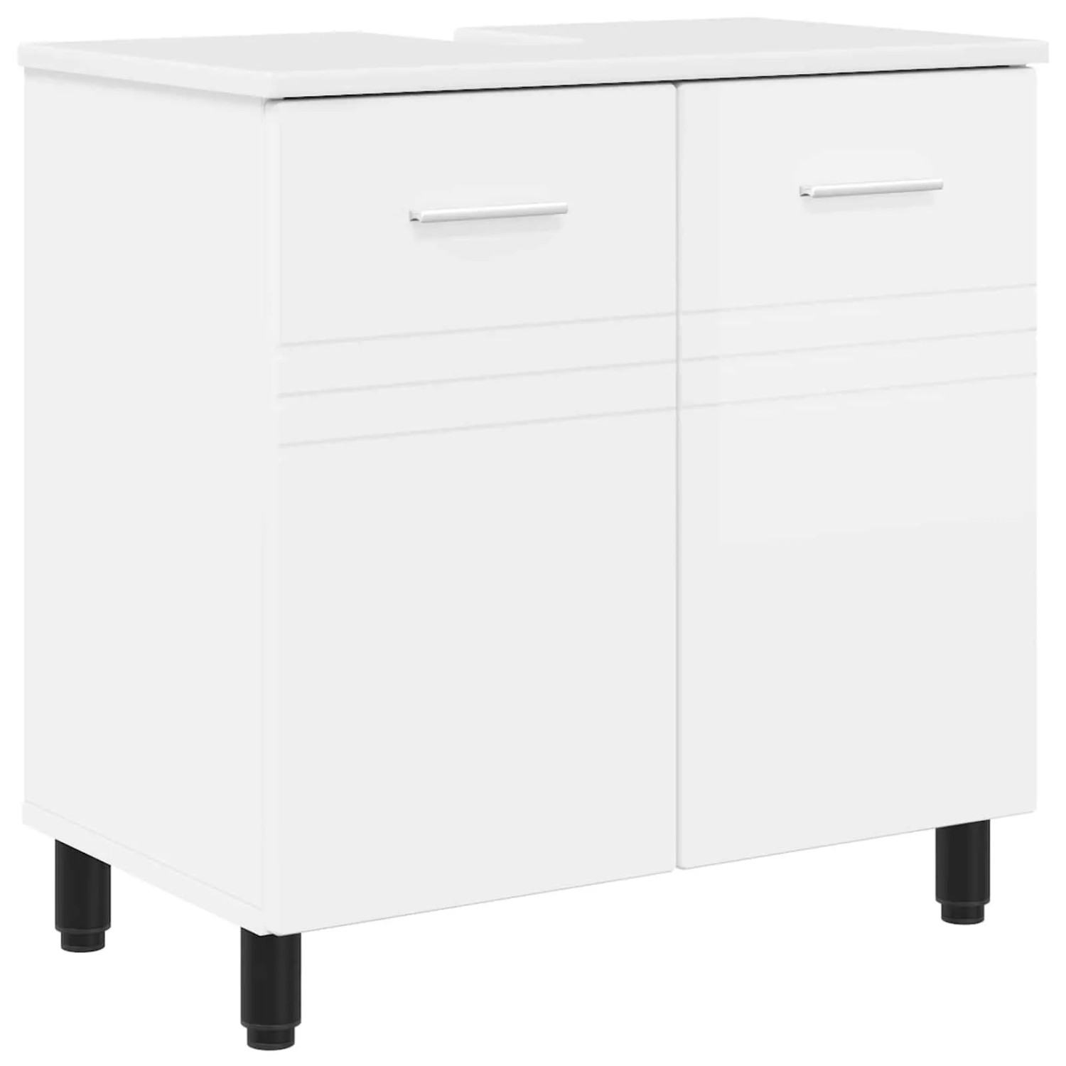 vidaXL Waschtisch Hochglanz Weiß 60 x 35 x 60 cm Holzwerkstoff 889409