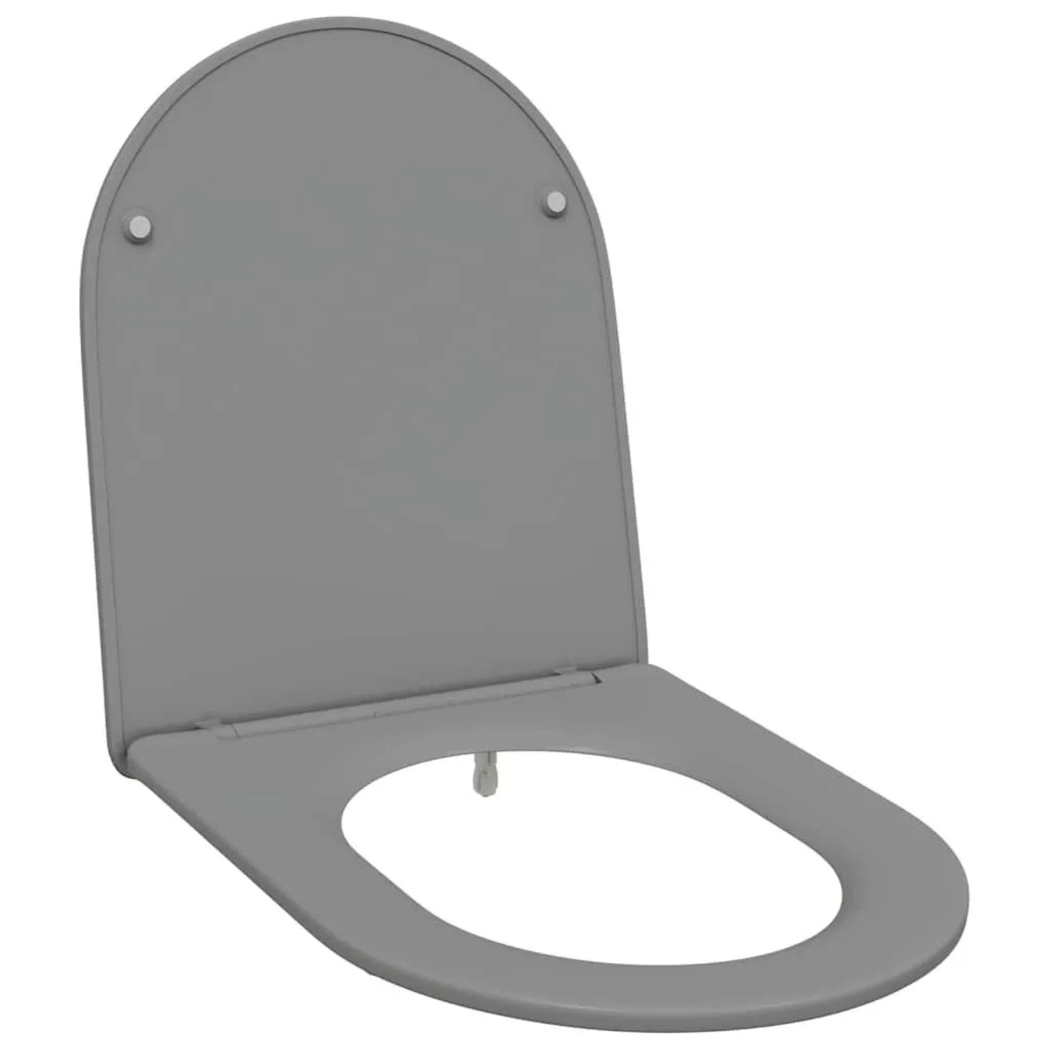vidaXL Toilettensitz Grau 47 x 36 x 3,4 cm Duroplast 42002367