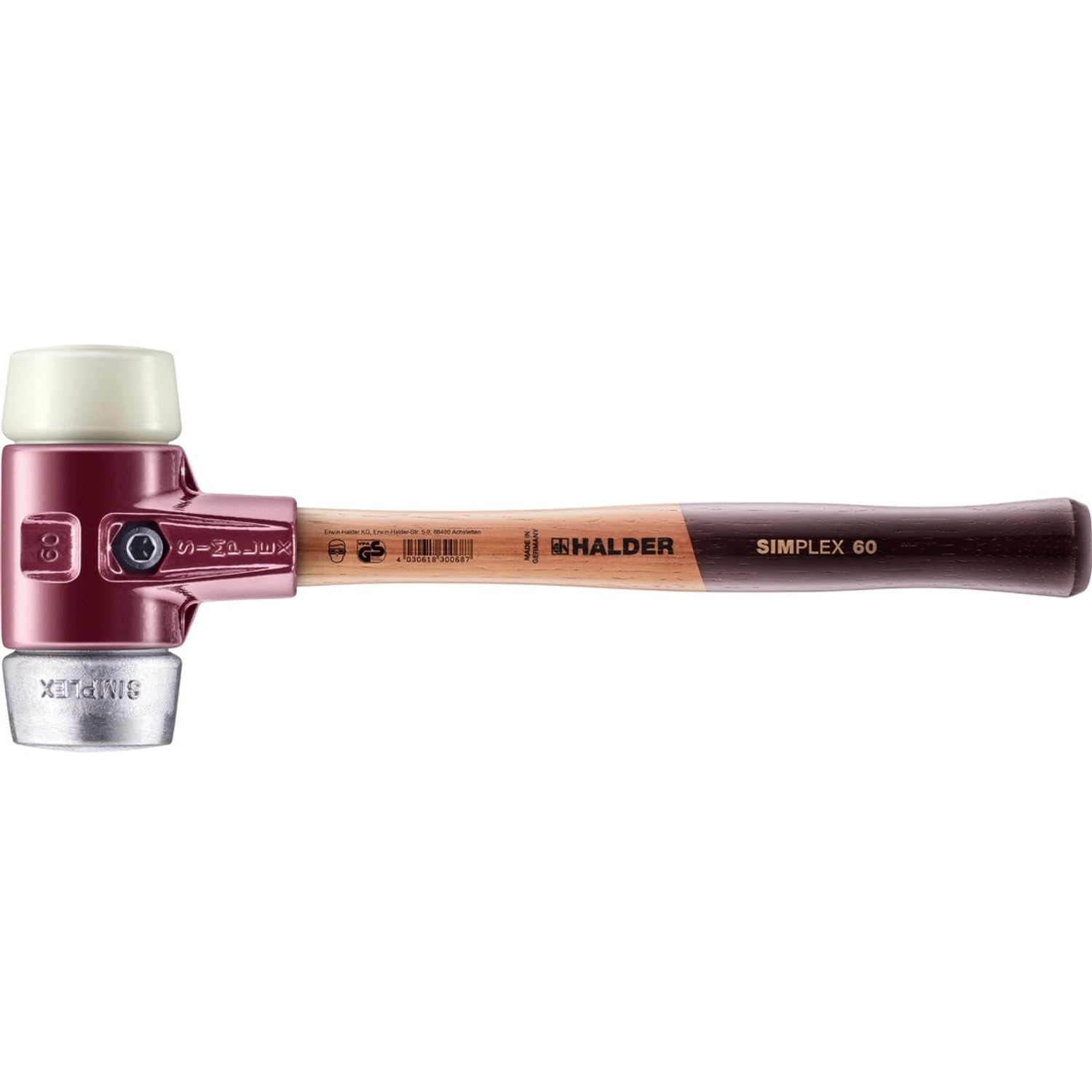Halder Simplex Schonhammer Ø 60 mm Nylon   Weichmetall günstig online kaufen
