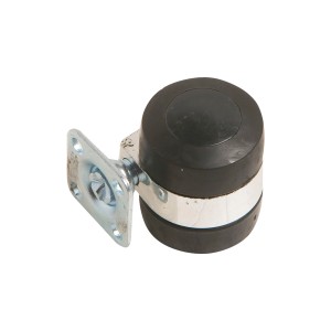 Design Doppelrolle mit Platte, Ø 35mm, 50kg Traglast, für Möbel.