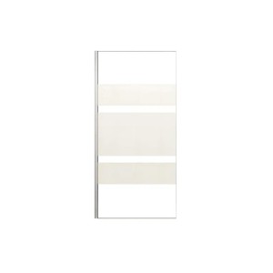 Walk In Duschabtrennung 70x190cm, 6mm Sicherheitsglas mit satinierten Streifen, hochglanz Chromrahmen.