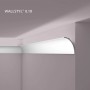 NOEL & MARQUET NMC IL18 Eckleiste, Set mit 4 Stuckleisten (8 m), grau, für indirekte Beleuchtung.