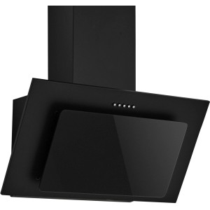 Respekta Dunstabzugshaube CH 33060 SB, 60 cm, Schwarz. Kopffreihaube mit Glasschirm und LED-Beleuchtung.