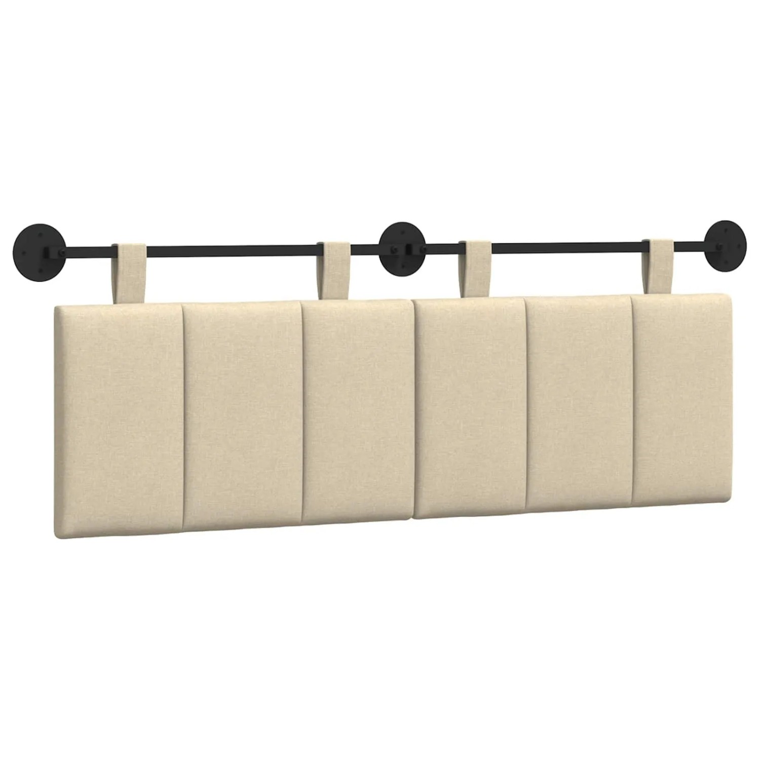 vidaXL Hängevorderseite Wandmontiert Creme 150 x 55 x 5 cm Stoff 42032295