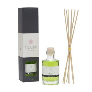 Olori Raumduft Frische Minze, 100 ml, mit Duftöl, Flacon, Rattan-Stäbchen und Geschenkbox.