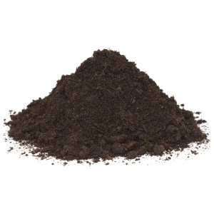 Erdhaufen Floragard Bio-Kompost-Erde, geeignet für Hochbeete und zur Bodenverbesserung.