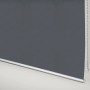 Graues Gardinia Easyfix Rollo Premium, 45x150 cm, mit Metallkette und silbernem Unterprofil.