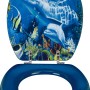 baliv WC-Sitz Saria mit Ozean-Motiv: Toilettendeckel mit Delfinen und Fischen.