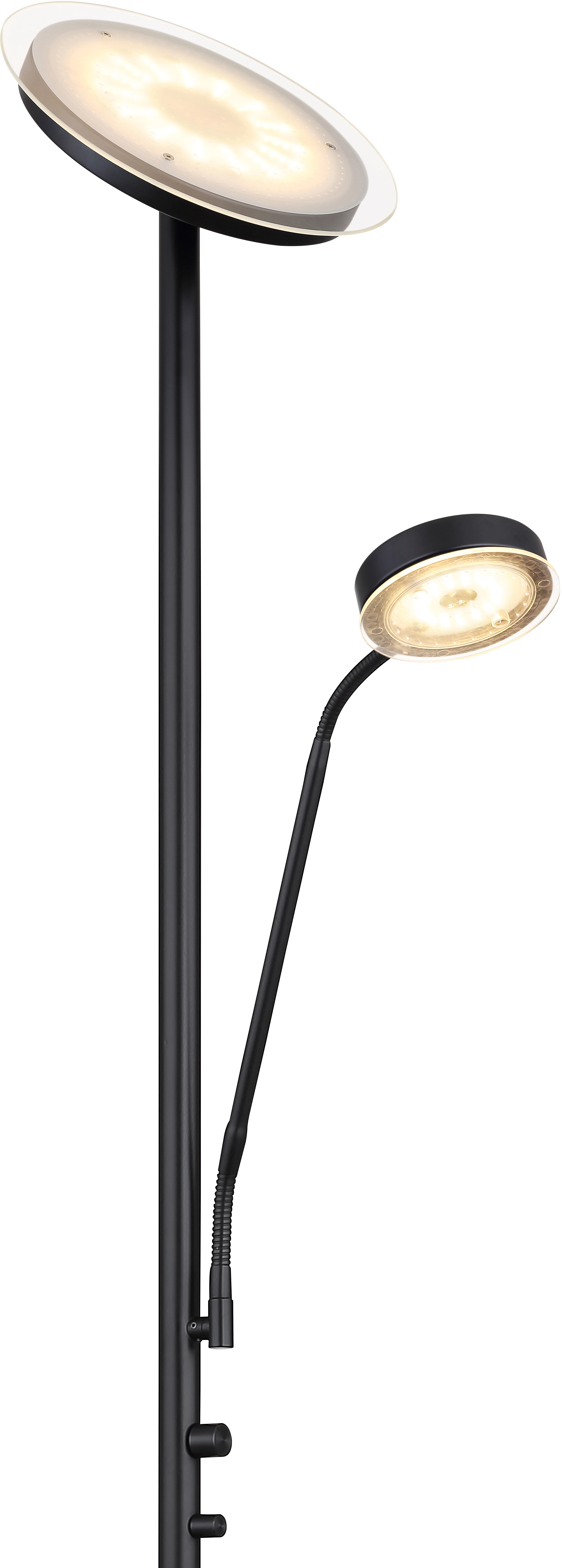 Globo LED-Stehlampe Ernst 2-flammig Schwarz matt 260 x 1800 mm kaufen bei  OBI