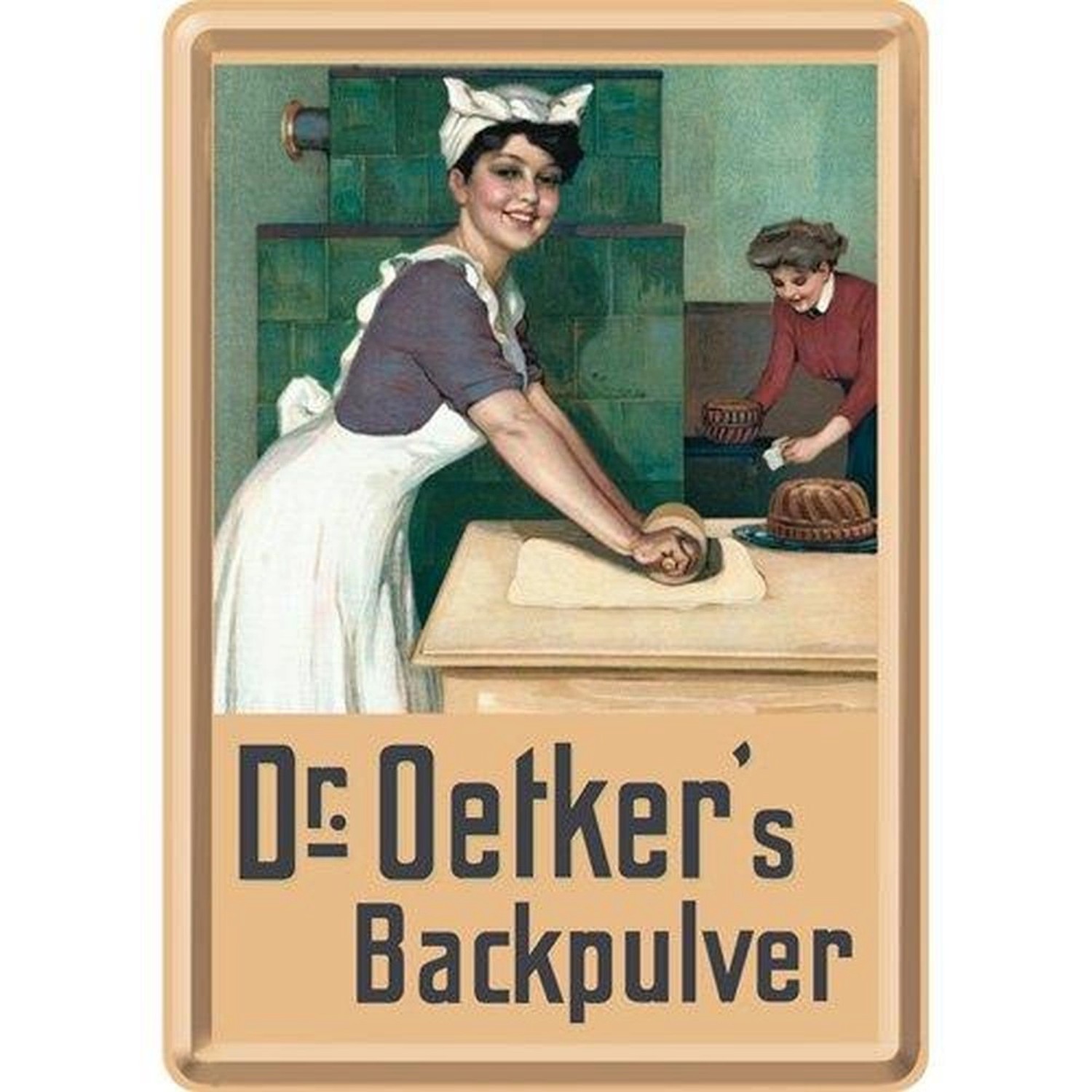 Nostalgic-Art Blechpostkarte - Traditionsmarken - Dr. Oetker - Bäckerin günstig online kaufen