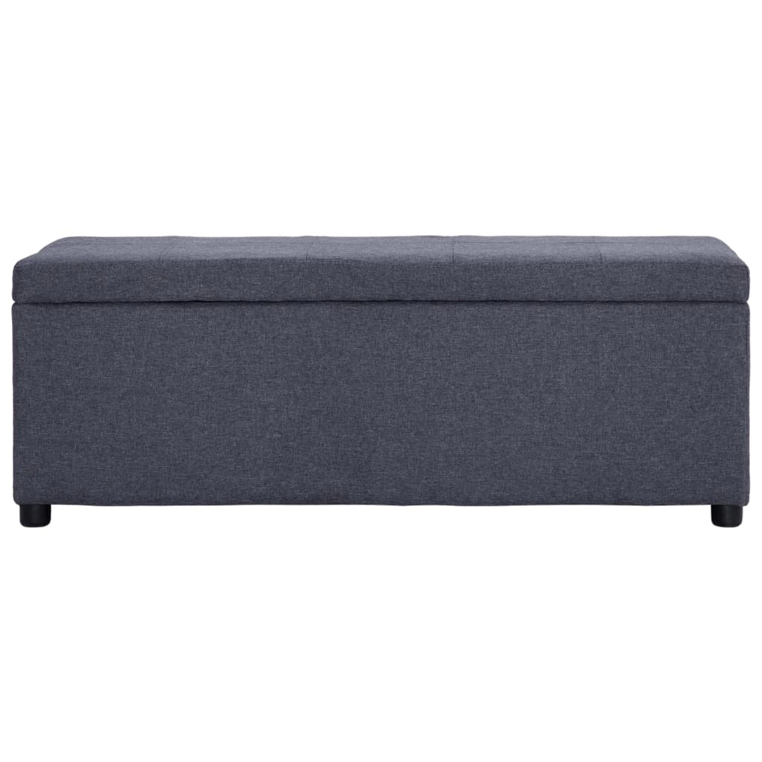 vidaXL Bank mit Staufach 116 cm Dunkelgrau Polyester