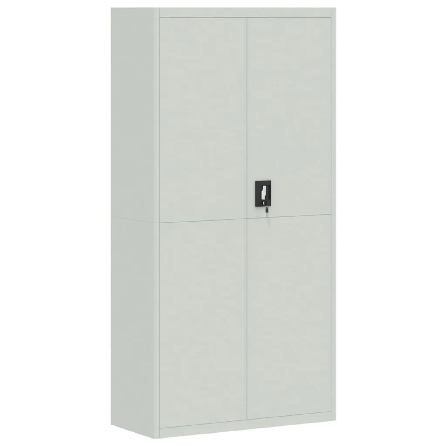 Hellgrauer vidaXL Aktenschrank aus Stahl, 90x40x220 cm, abschließbar für Büro.