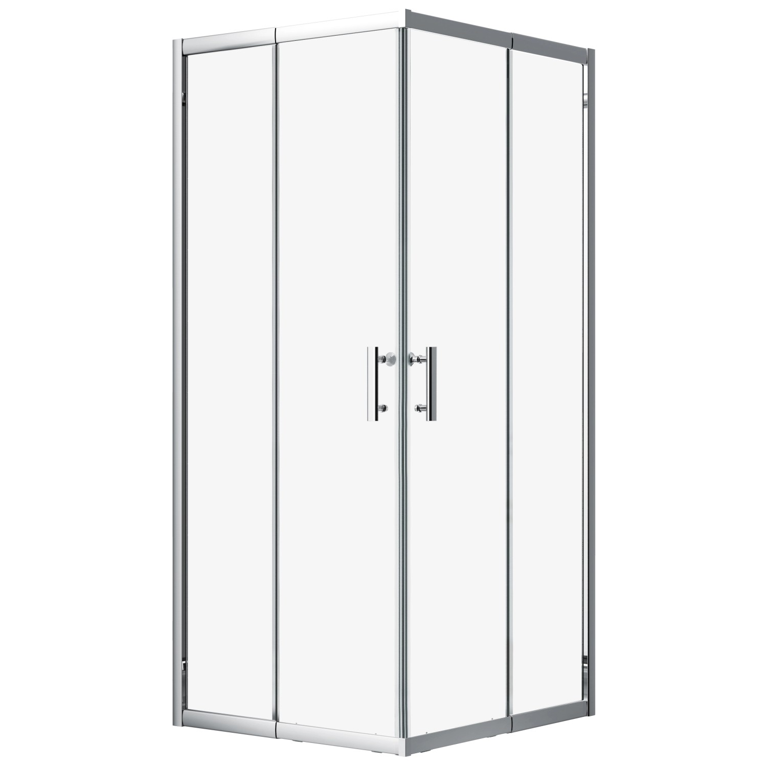 Bad Land Duschkabine Quadratisch HELA Chrom 90x90 190 cm Transparent Glas