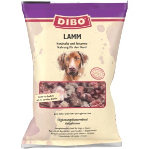 Dibo Hunde-Barf Lamm 2kg: Frostfutter aus reinem Lammfleisch für eine artgerechte Ernährung.