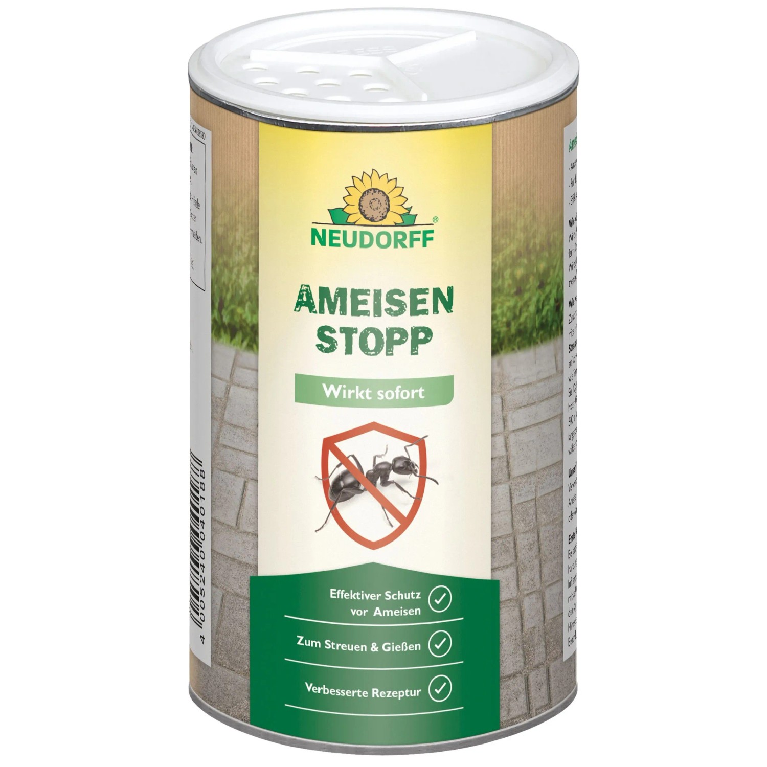 Neudorff Ameisen-Stopp 300g: Dose mit Granulat zur Ameisenbekämpfung für Haus und Garten.