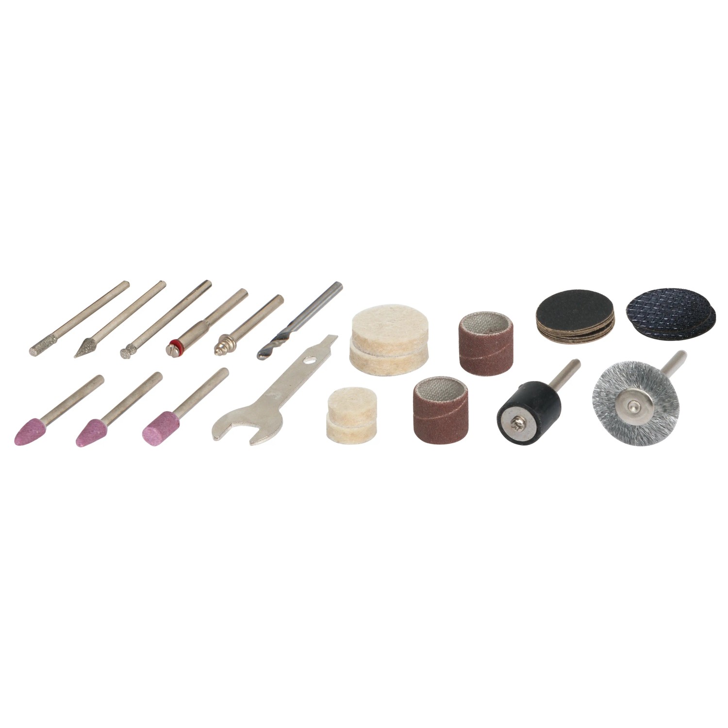 Zubehör-Set für Worx MakerX Multifunktionswerkzeug: Schleif-, Polier- und Gravur-Aufsätze.