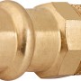 Übergangsnippel aus Rotguss, 15 mm x 21 mm (R 1/2), für Pressfittings.