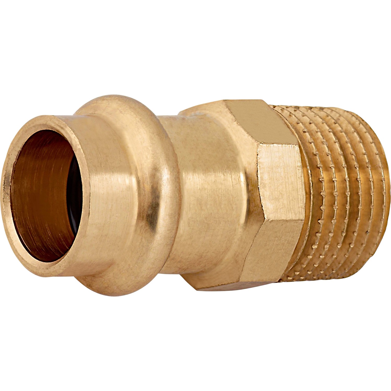 Übergangsnippel Ø 15 mm x 21 mm (R 1/2) Rotguss
