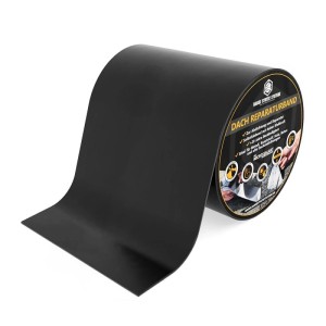 Schwarzes HSS Dach Reparaturband, 15 cm breit, auf Rolle. Für Bauabdichtungen und witterungsbeständige Reparaturen.