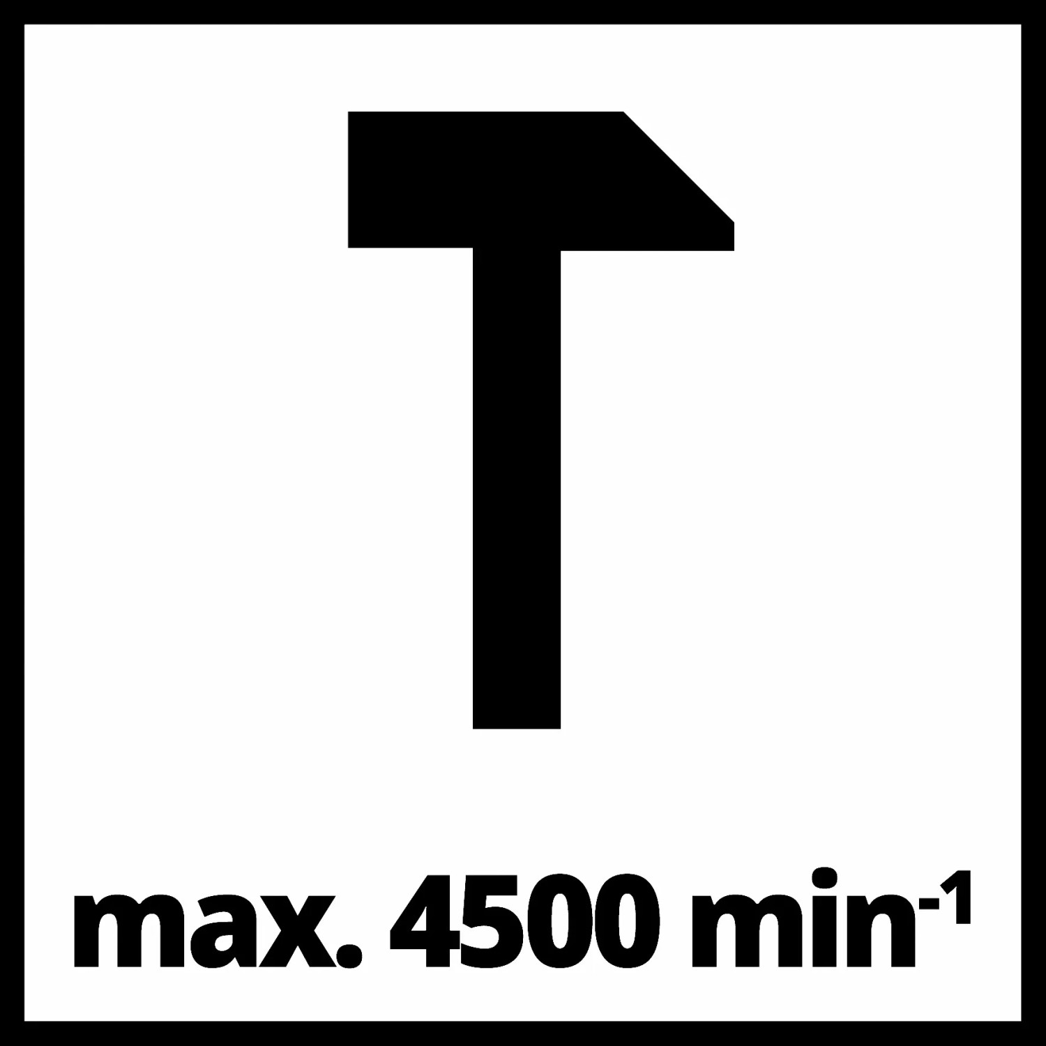 Symbol für max. 4500 Schläge/Minute des Einhell Druckluft-Meisselhammers TC-PC 45.