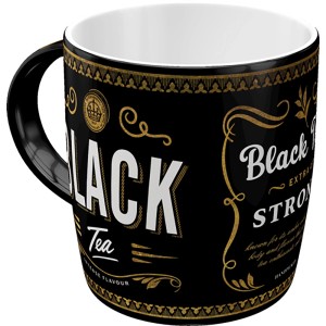 Nostalgic-Art Tasse Black Tea mit Retro-Design, ideal als Geschenkidee.