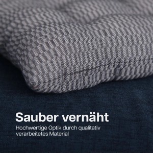 Bestlivings Stuhlkissen Lissabon, 40x40 cm, hellgrau, gesteppt, aus Baumwollmischung.