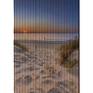 FN Acustico Akustikplatte Strand: Dekoratives Paneel mit Strandmotiv für verbesserte Raumakustik.
