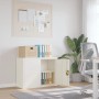 Weißer vidaXL Aktenschrank aus Stahl, 90x40x70 cm, mit offenstehender Tür und Ordnern.