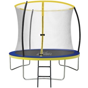 Zero Gravity Trampolin Outdoor 244cm TÜV GS Smartes Klappnetz mit Leiter und Bodenanker
