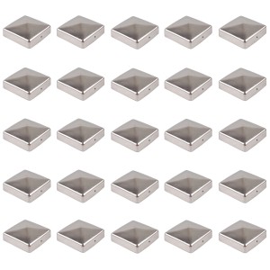 Holmwerk 25x Pfostenkappe Edelstahl 91mm Pyramide Abdeckkappe Für Pfosten 9x9cm