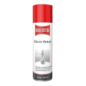 Weiß-rote Ballistol Kälte-Spray Dose 300 ml für Kühlung, Fehlersuche und Schockgefrieren bis -52°C.