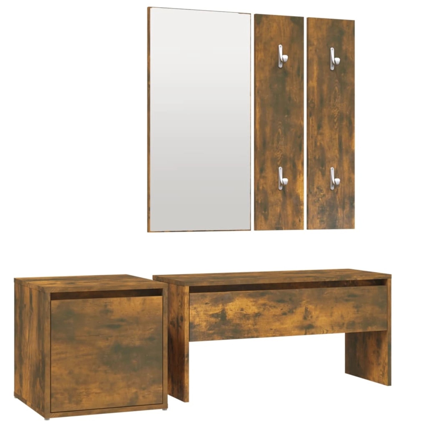 Vidaxl Flurmöbel-set Räuchereiche Holzwerkstoff günstig online kaufen