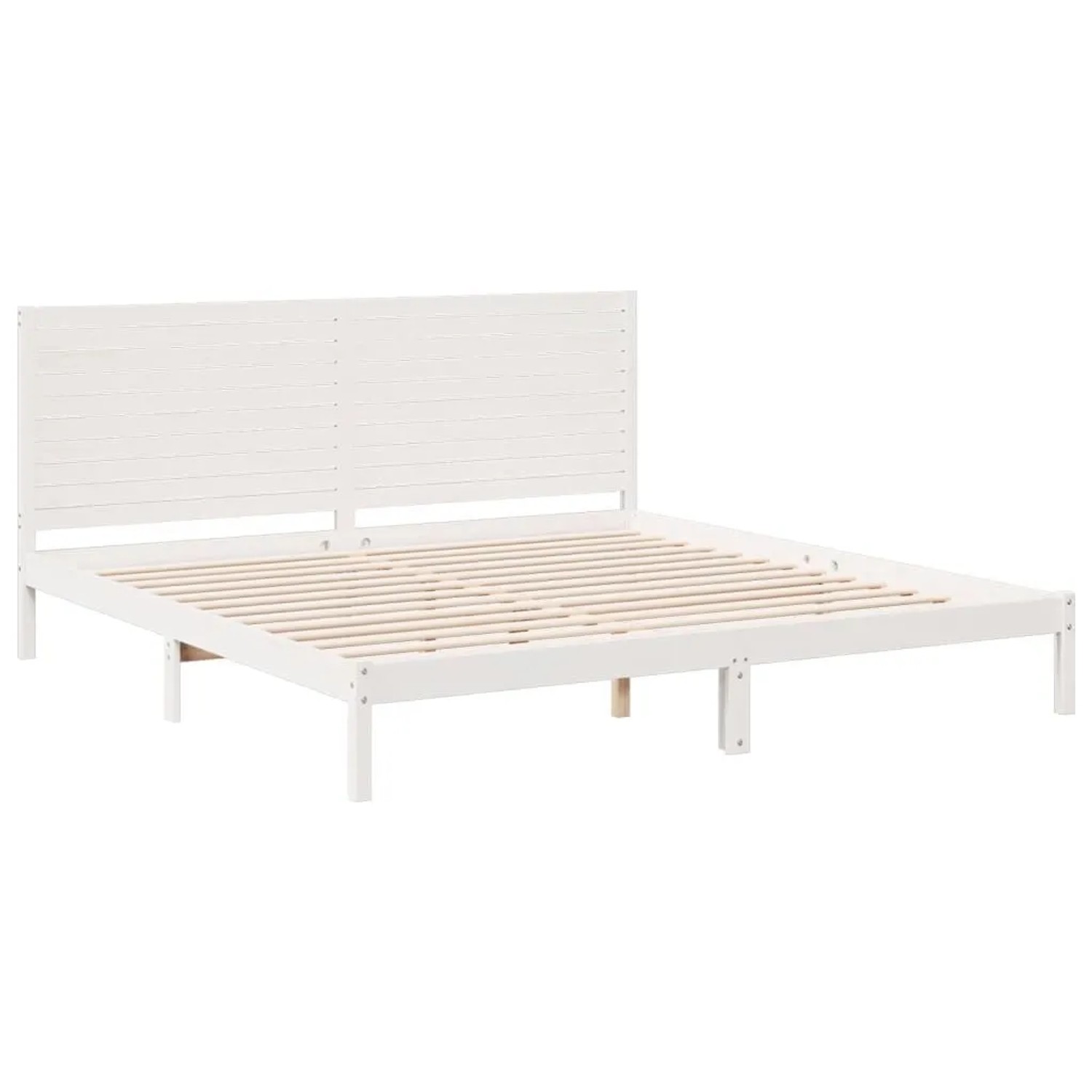 vidaXL Massivholzbett Extra Lang ohne Matratze Weiß 180x210 cm 3309304 günstig online kaufen