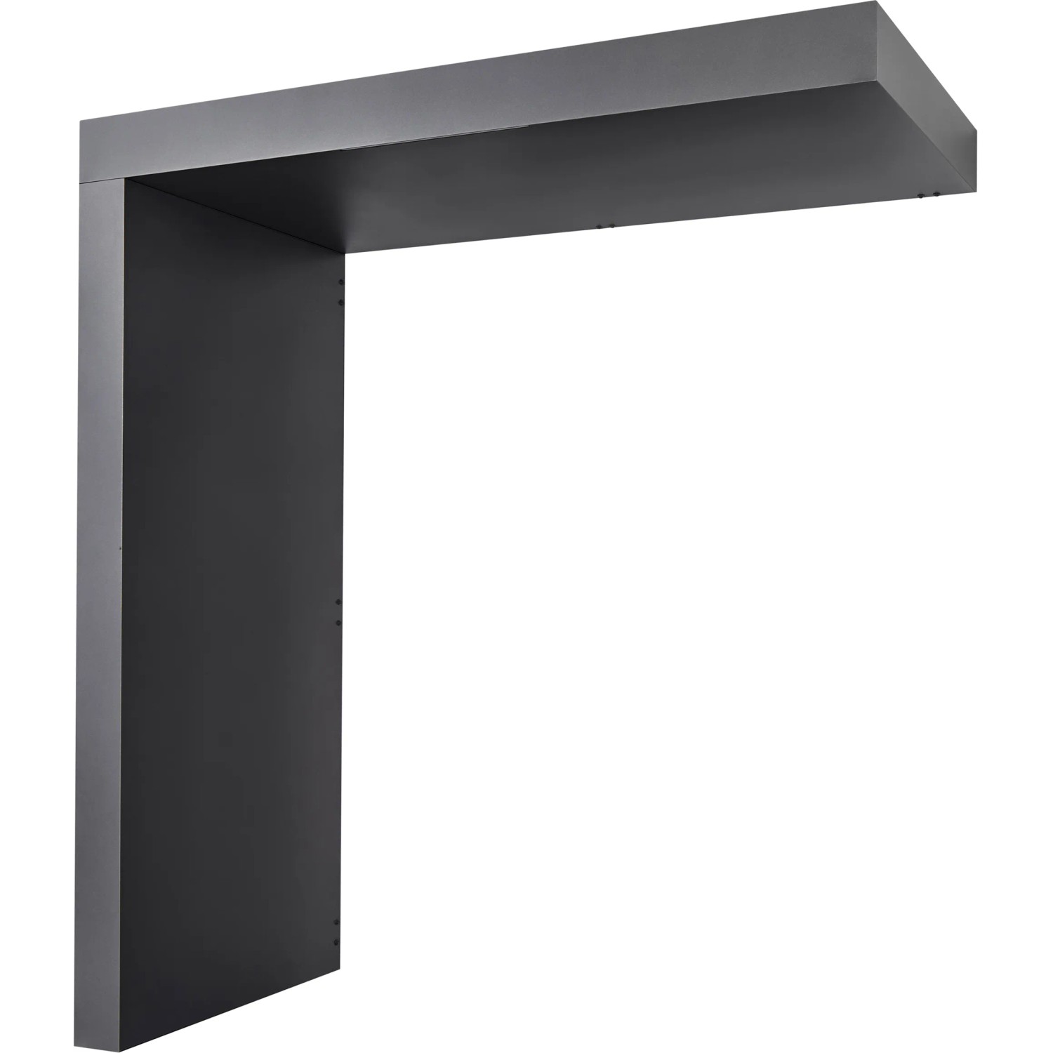 Gutta Rechteckvordach BS PLUS, 200x90 cm, Anthrazit, linke Seite. Modernes Design mit LED-Beleuchtung.