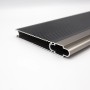 Pura Federprofil, 200 cm, aus Aluminium in Edelstahloptik für Zaunbau & Sichtschutz.