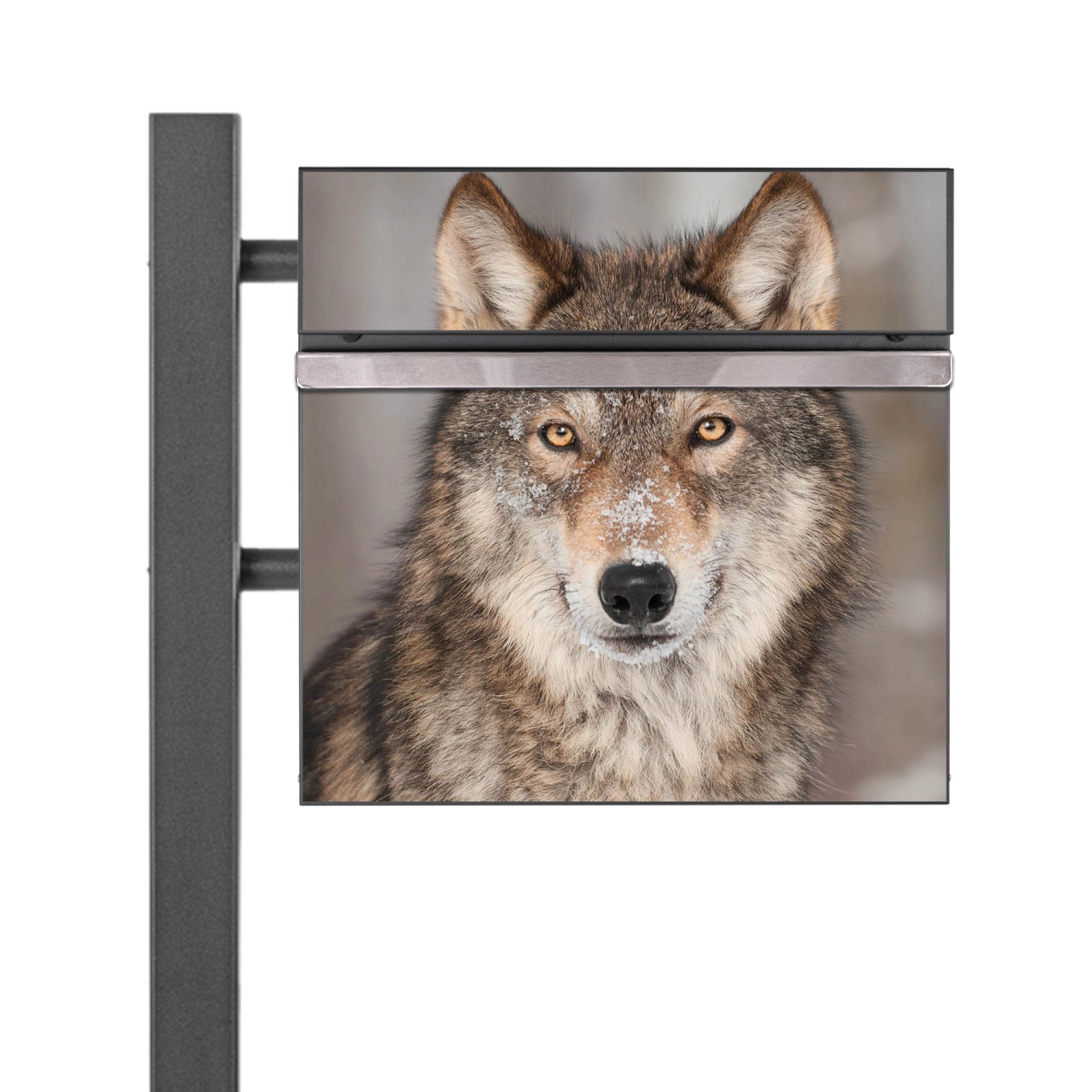 Banjado Standbriefkasten Anthrazit 45x120x16.5cm Groß Inkl. Montagematerial günstig online kaufen