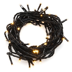 Konstsmide Solar-Lichterkette mit 200 bernsteinfarbenen LEDs, ca. 4 m lang für den Außenbereich.